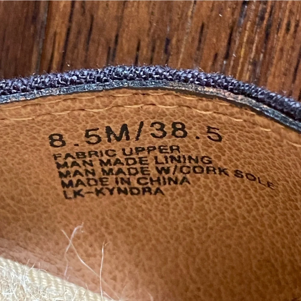 NIB Lucky brand Kyndra Espadrille wedge 8.5